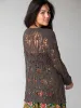 Abigail Crochet Cardigan - Charcoal sold by NATURAL LIFE