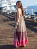 Journey Boho Cotton Maxi Dress - Pink Floral Border sold by NATURAL LIFE