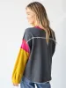 Knit Trim Sweatshirt - Grey sold by NATURAL LIFE