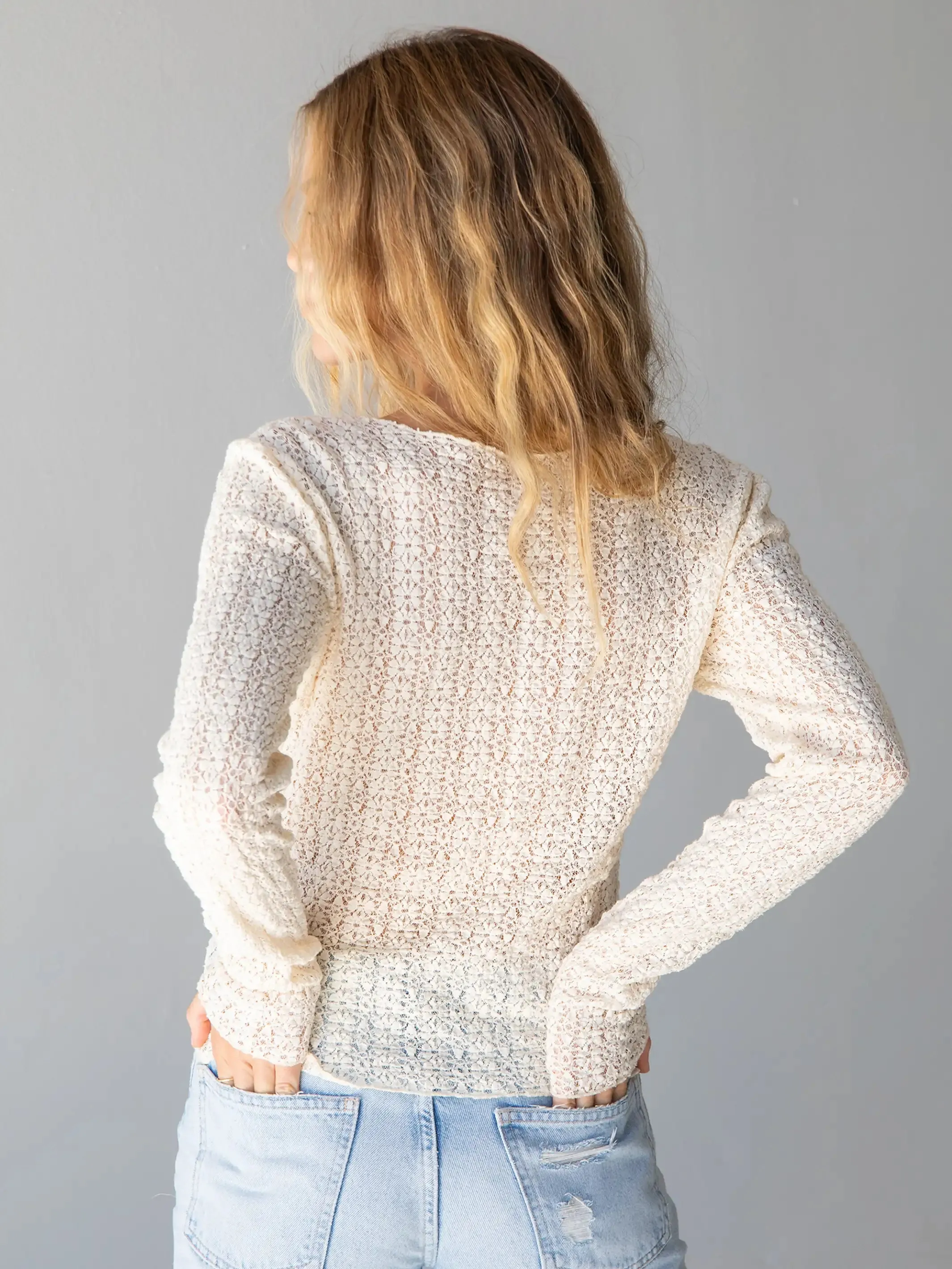 Lace Layering Top - Ivory sold by NATURAL LIFE product image thumbnail 5
