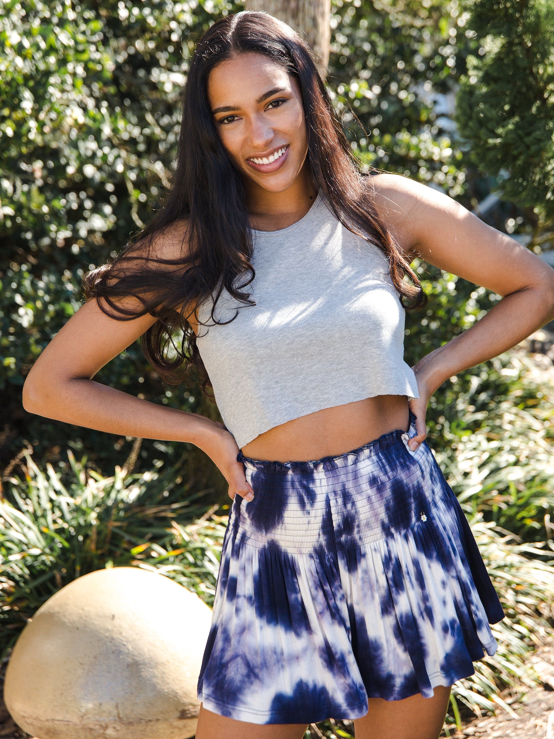 Daisy Knit Skort - Midnight Tie-Dye sold by NATURAL LIFE