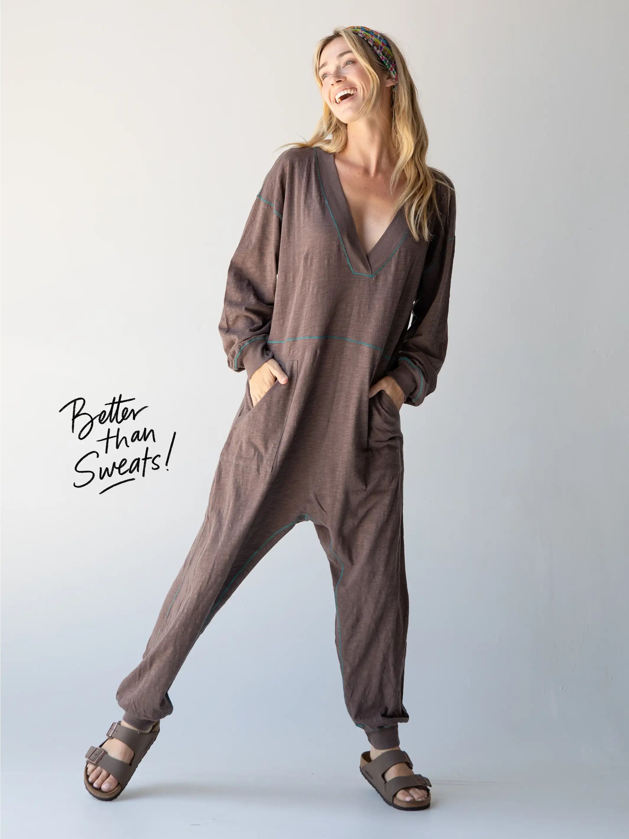 Johnnie Cotton Jumpsuit - Espresso sold by NATURAL LIFE