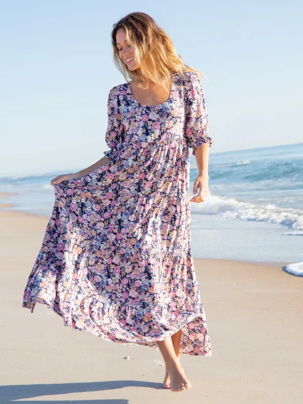 Collette Tiered Maxi Dress - Dusty Vintage Floral sold by NATURAL LIFE