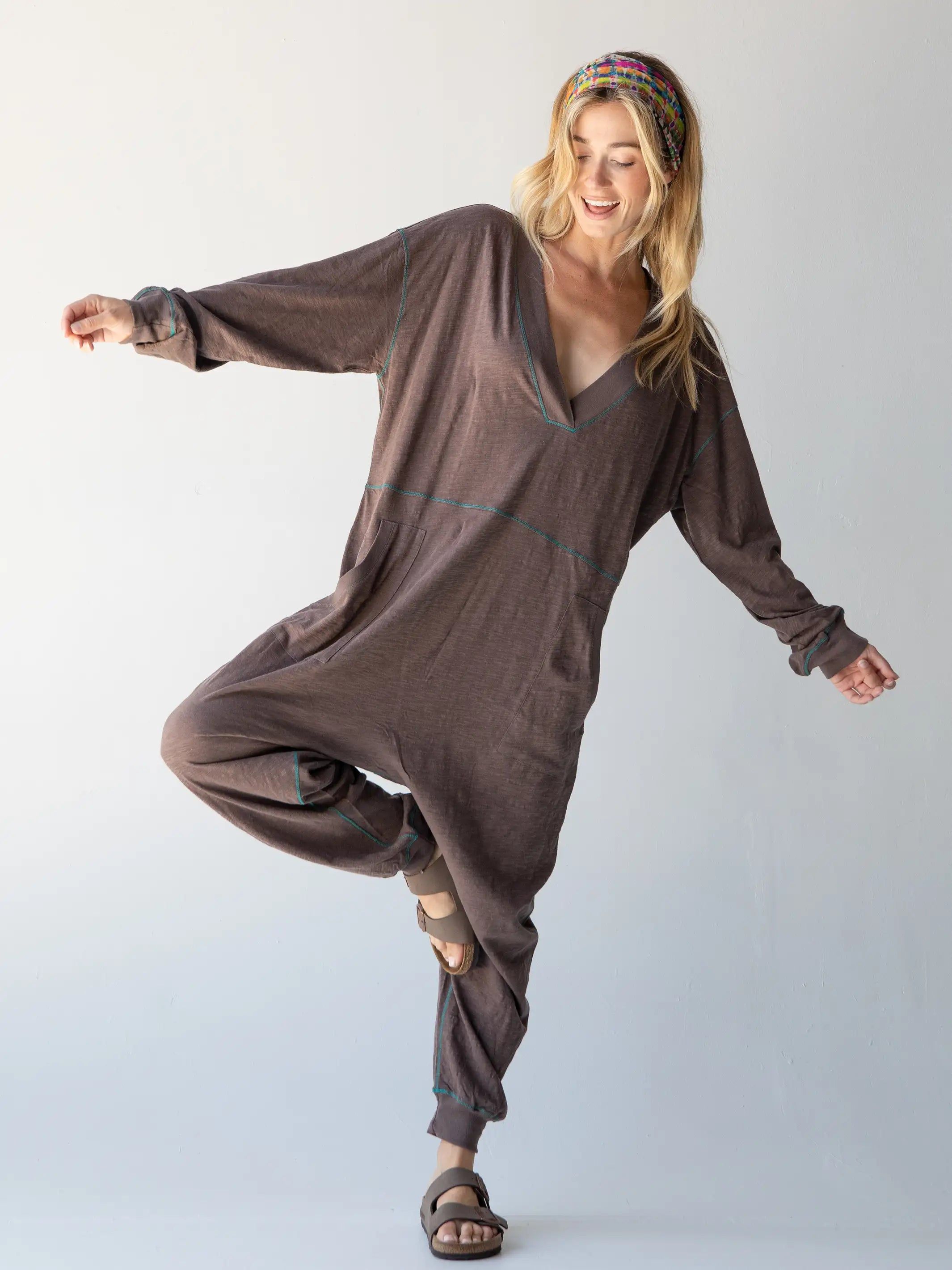 Johnnie Cotton Jumpsuit - Espresso sold by NATURAL LIFE product image thumbnail 3