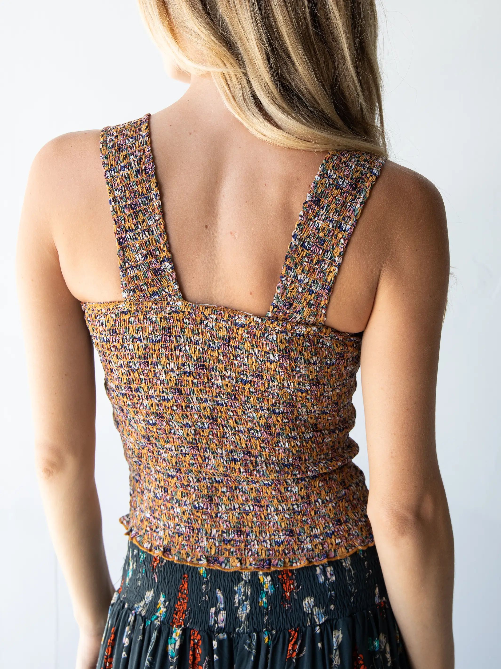 Noelle Smocked Tank Top - Floral sold by NATURAL LIFE product image thumbnail 2