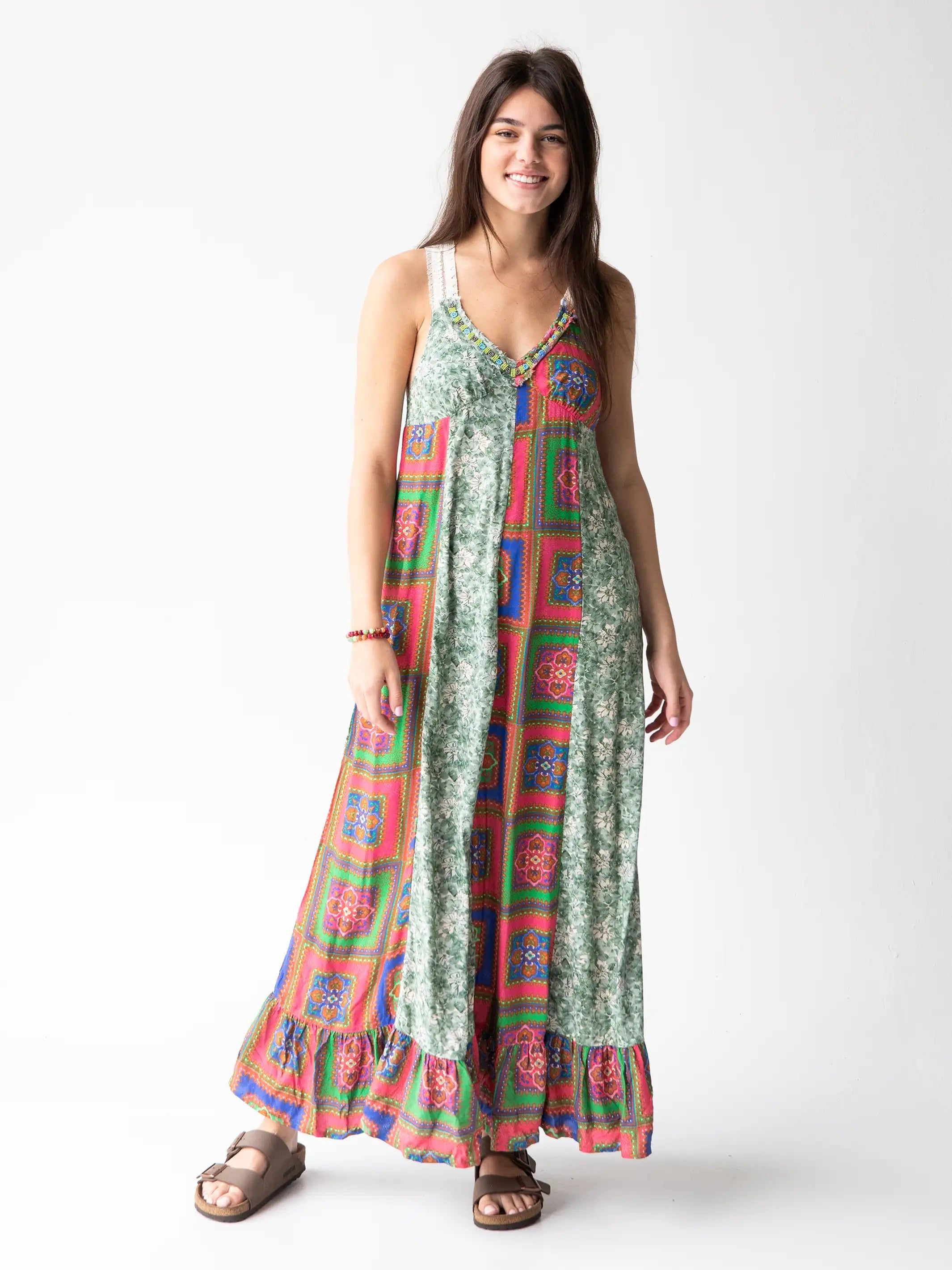 Amina Lace Maxi Dress - Sage Pink sold by NATURAL LIFE product image thumbnail 4