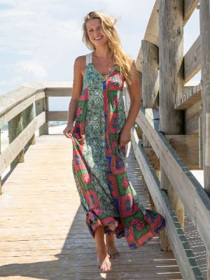 Amina Lace Maxi Dress - Sage Pink sold by NATURAL LIFE