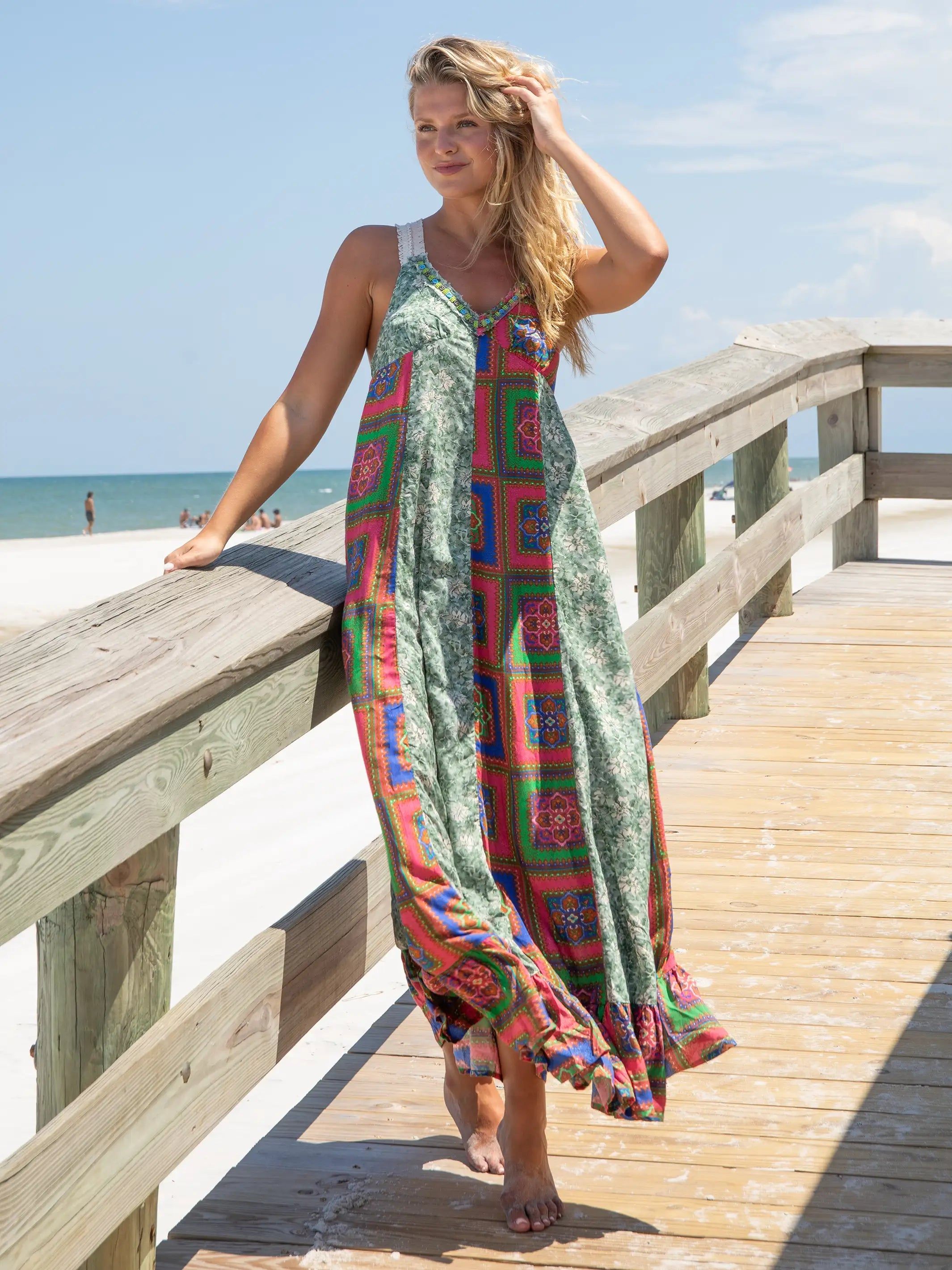 Amina Lace Maxi Dress - Sage Pink sold by NATURAL LIFE product image thumbnail 5