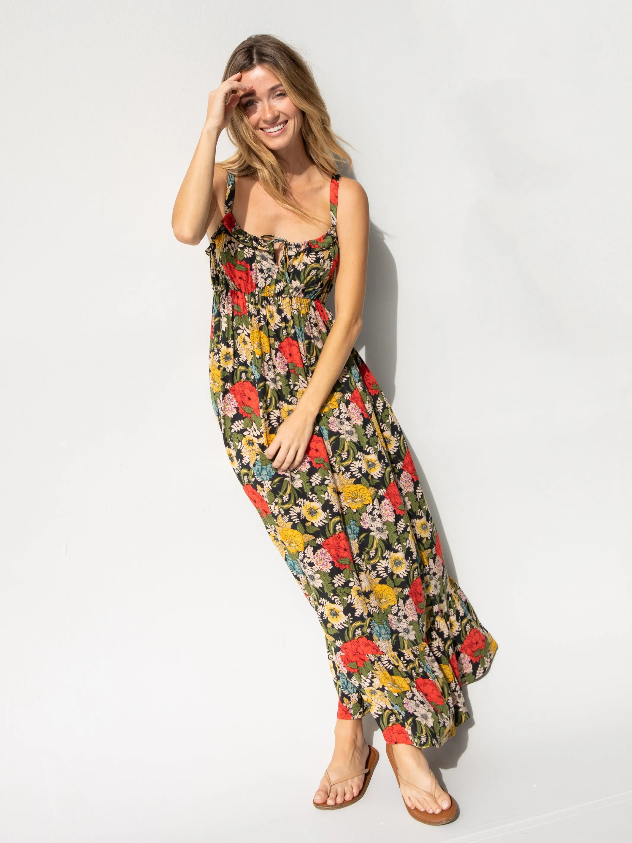 Elizabeth Maxi Dress - Black Red Poppy sold by NATURAL LIFE product image thumbnail 2