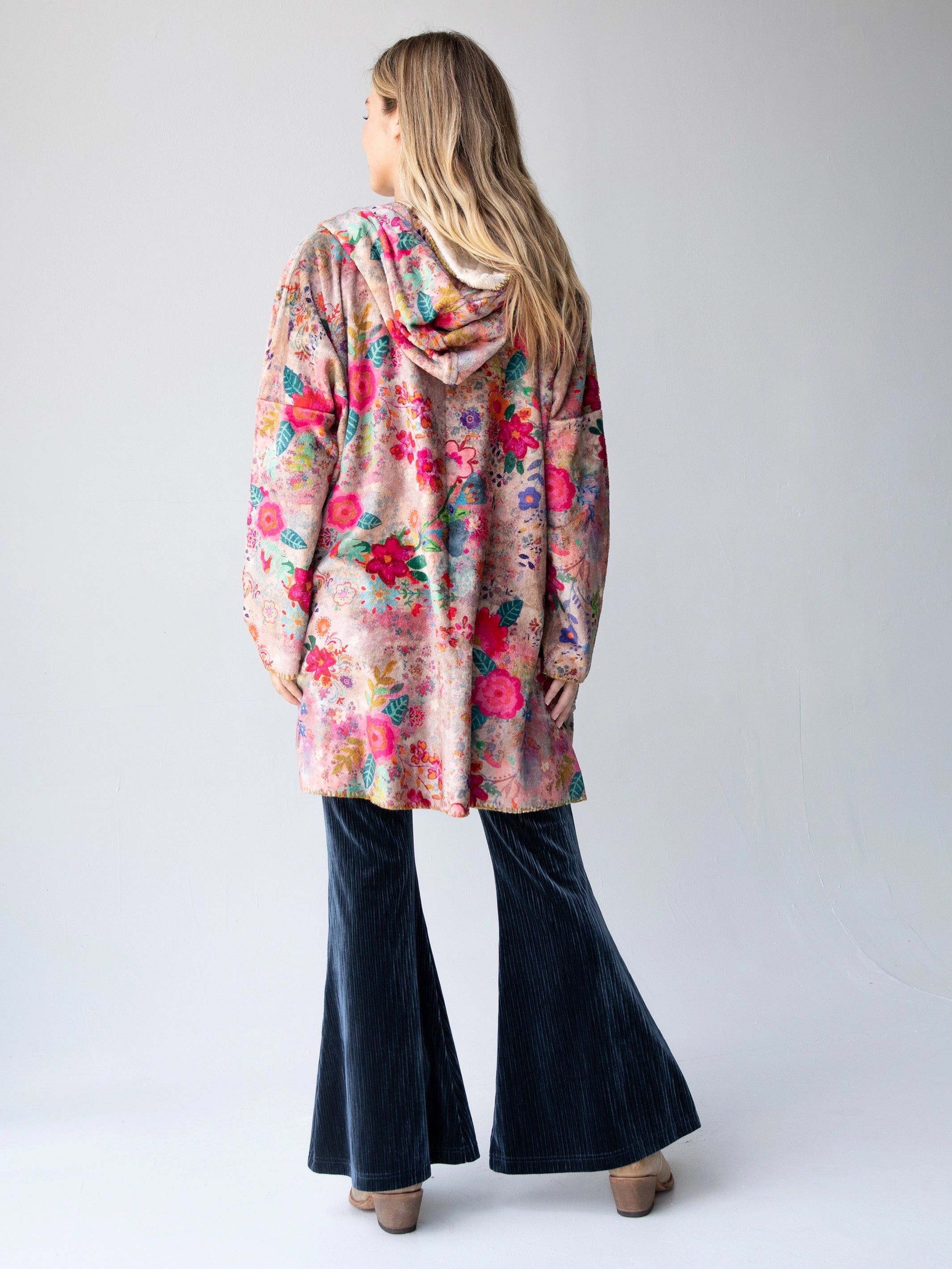 Cozy Blanket Kimono - Taupe Ditsy sold by NATURAL LIFE product image thumbnail 5