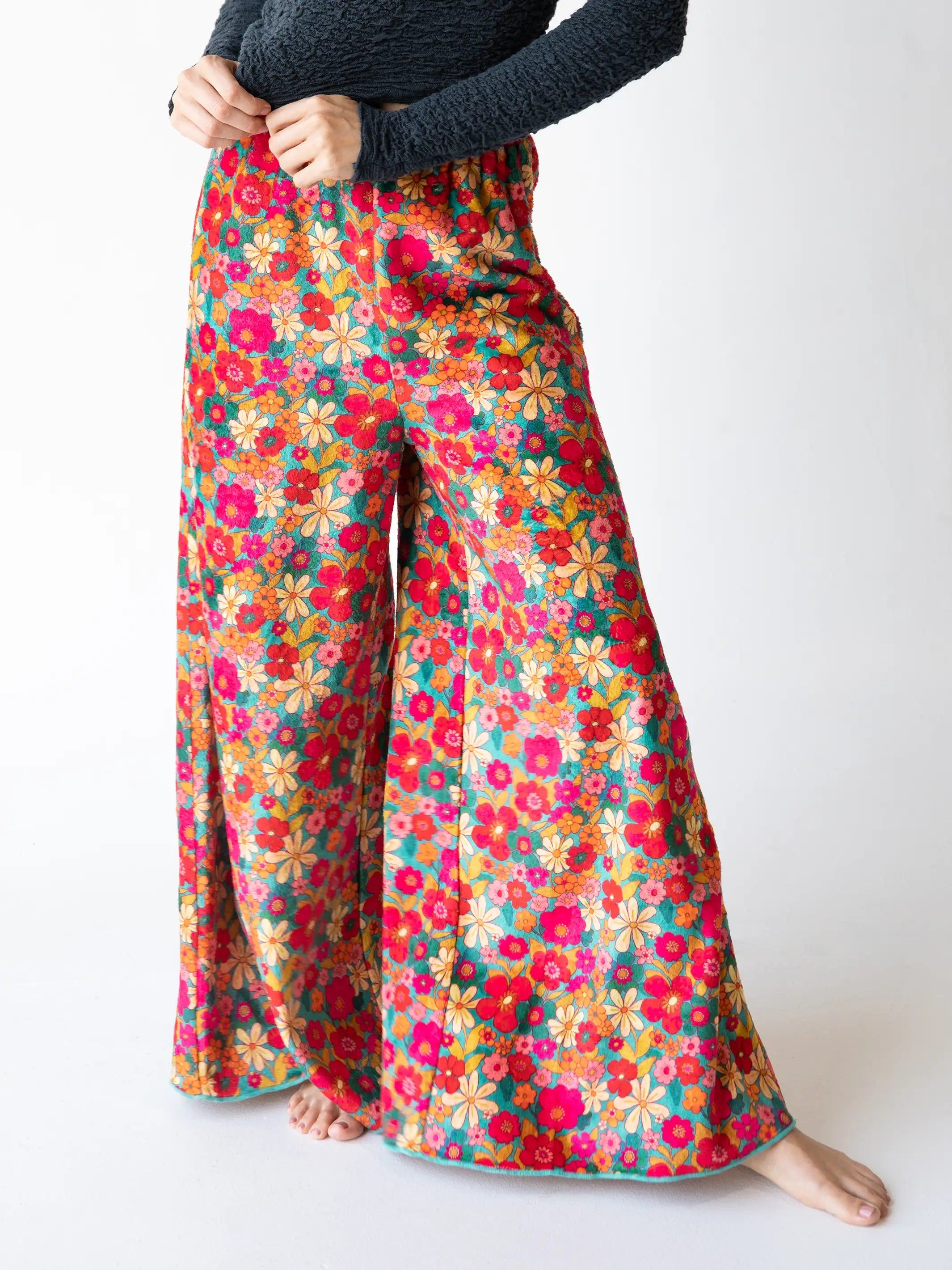 Cozy Wide Leg Pant - Retro Floral sold by NATURAL LIFE