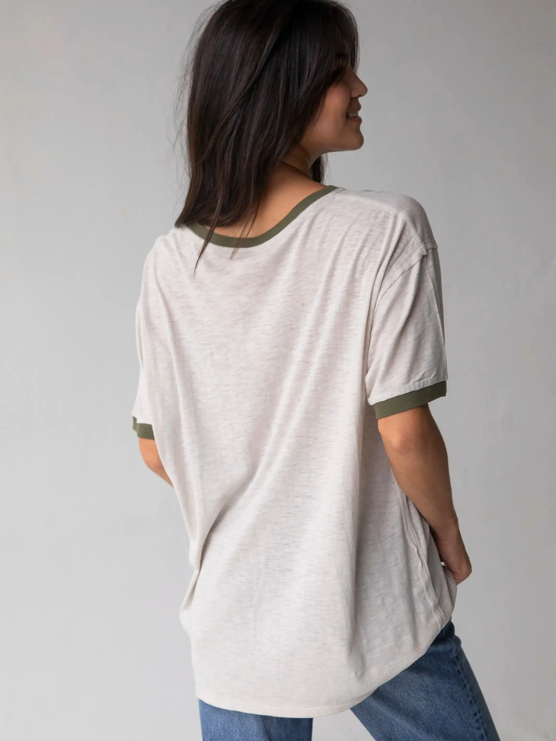 Ringer Oversized Tee Shirt - Every Flower sold by NATURAL LIFE product image thumbnail 3