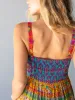 Patricia Maxi Dress - Red Mustard Border sold by NATURAL LIFE