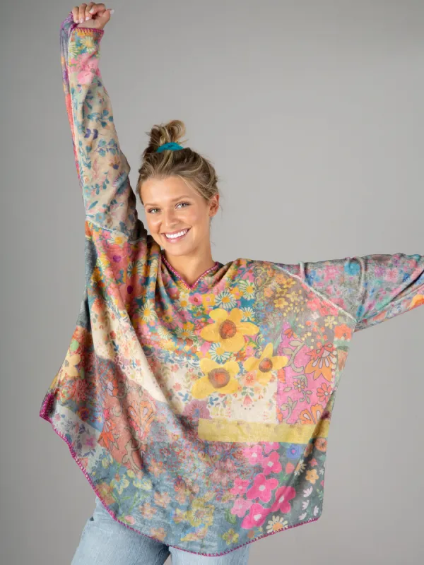 Cozy Blanket Hoodie - Floral Patchwork sold by NATURAL LIFE