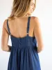 Patti Side Slit Maxi Dress - Denim Blue sold by NATURAL LIFE