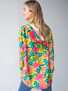 Cozy Blanket Hoodie - Pink Neon Green sold by NATURAL LIFE
