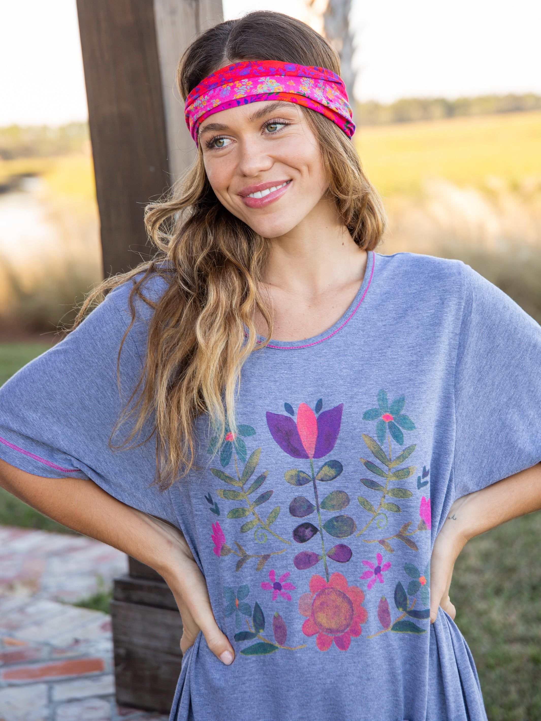 Nomad Knit Printed Jumpsuit - Folk Flower sold by NATURAL LIFE product image thumbnail 2