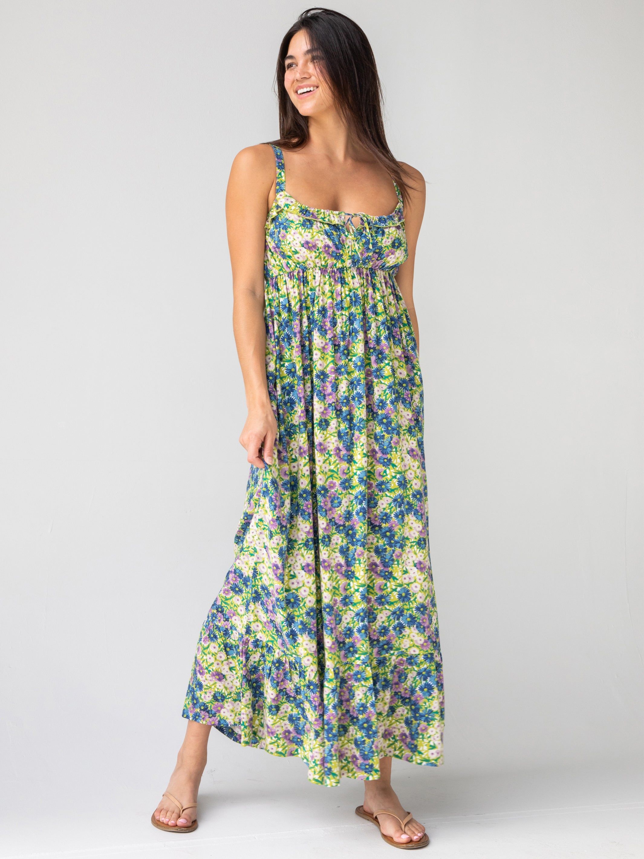 Elizabeth Maxi Dress - Green Floral sold by NATURAL LIFE