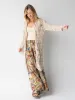 Patti Palazzo Pant - Tan Cream Floral sold by NATURAL LIFE