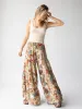 Patti Palazzo Pant - Tan Cream Floral sold by NATURAL LIFE