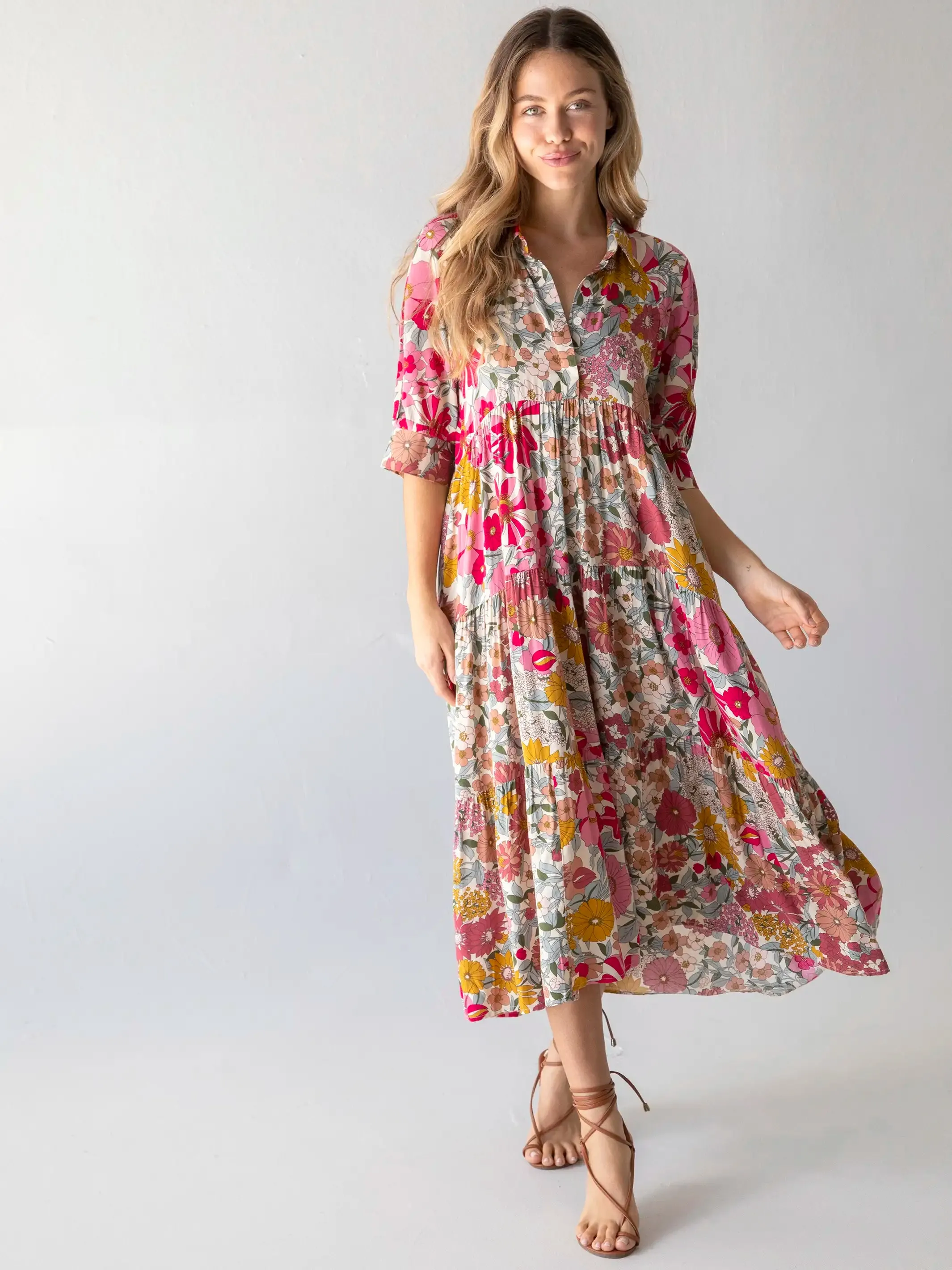 Rebecca Midi Dress - Vintage Floral sold by NATURAL LIFE product image thumbnail 4