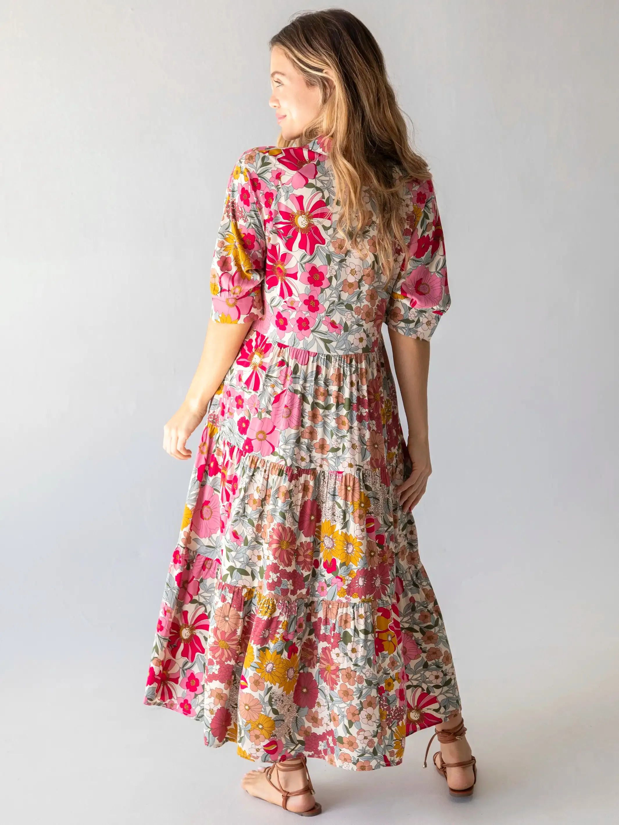 Rebecca Midi Dress - Vintage Floral sold by NATURAL LIFE product image thumbnail 5