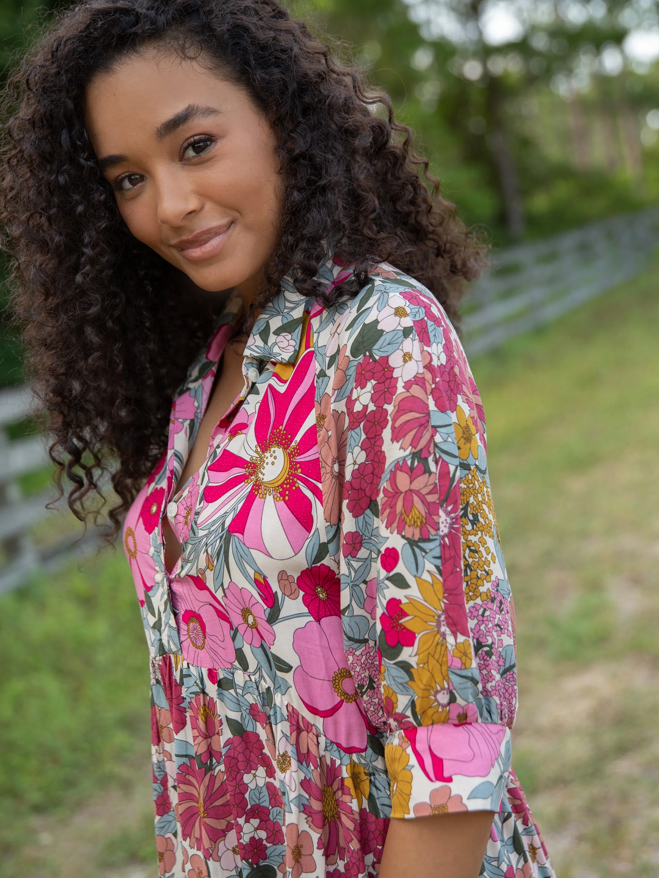 Rebecca Midi Dress - Vintage Floral sold by NATURAL LIFE product image thumbnail 2