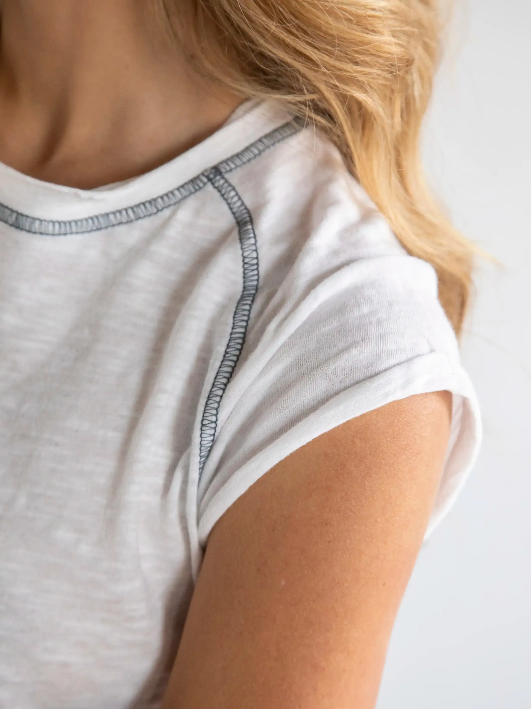 Lily Knit Cotton Tee Shirt - White sold by NATURAL LIFE product image thumbnail 2