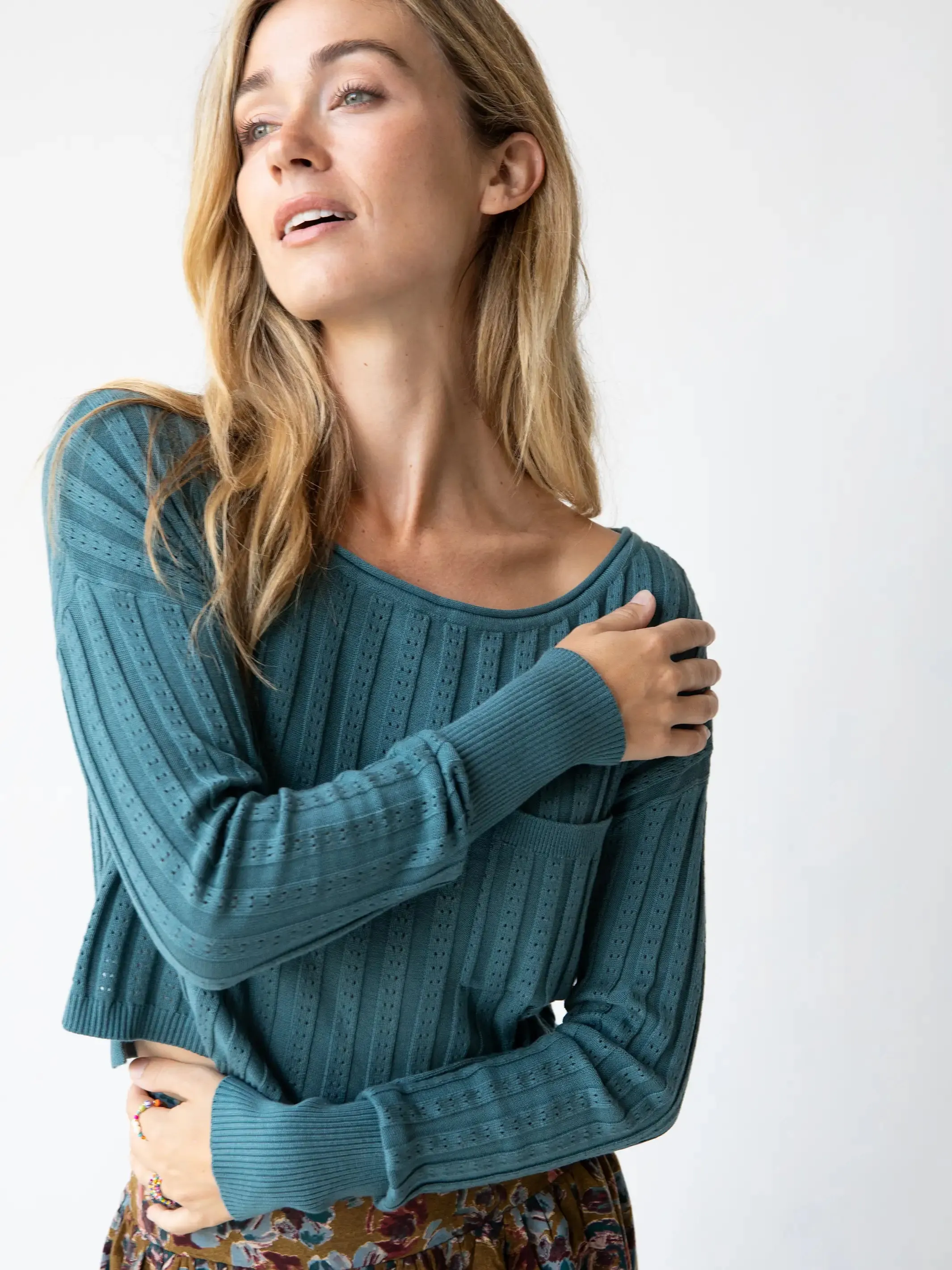 Patti Layering Sweater - Seafoam sold by NATURAL LIFE product image thumbnail 2