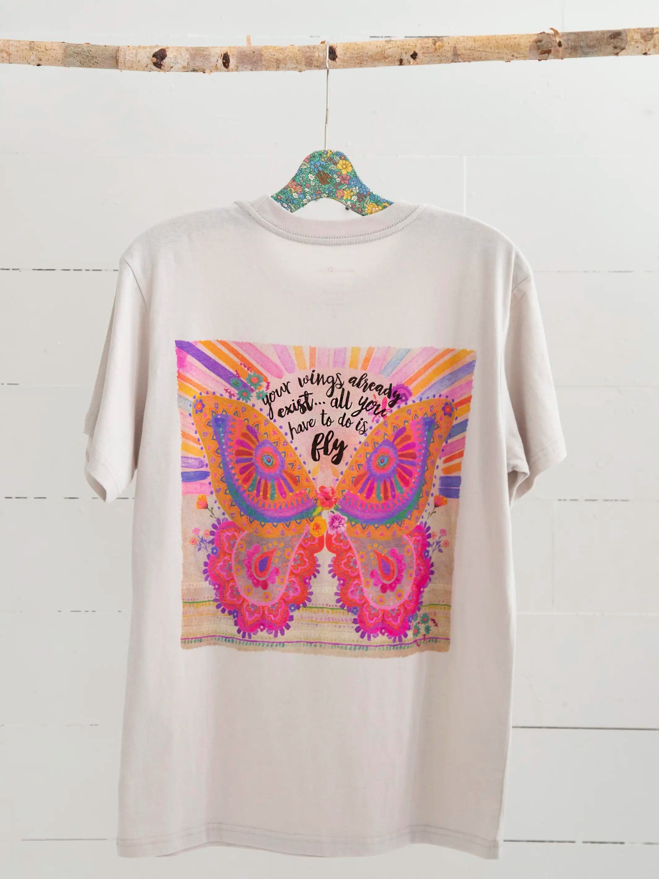 Comfy Tee Shirt - Your Wings Exist sold by NATURAL LIFE product image thumbnail 3