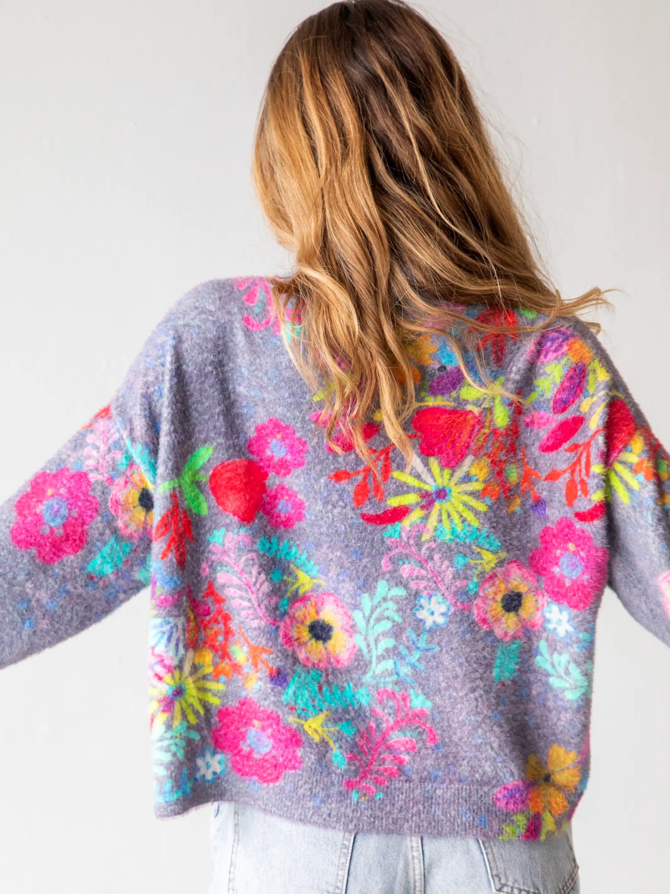 Cashmere-Like Fuzzy Pullover Sweater - Charcoal sold by NATURAL LIFE product image thumbnail 2