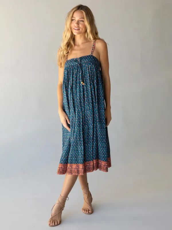 Emma Midi Dress - Indigo sold by NATURAL LIFE
