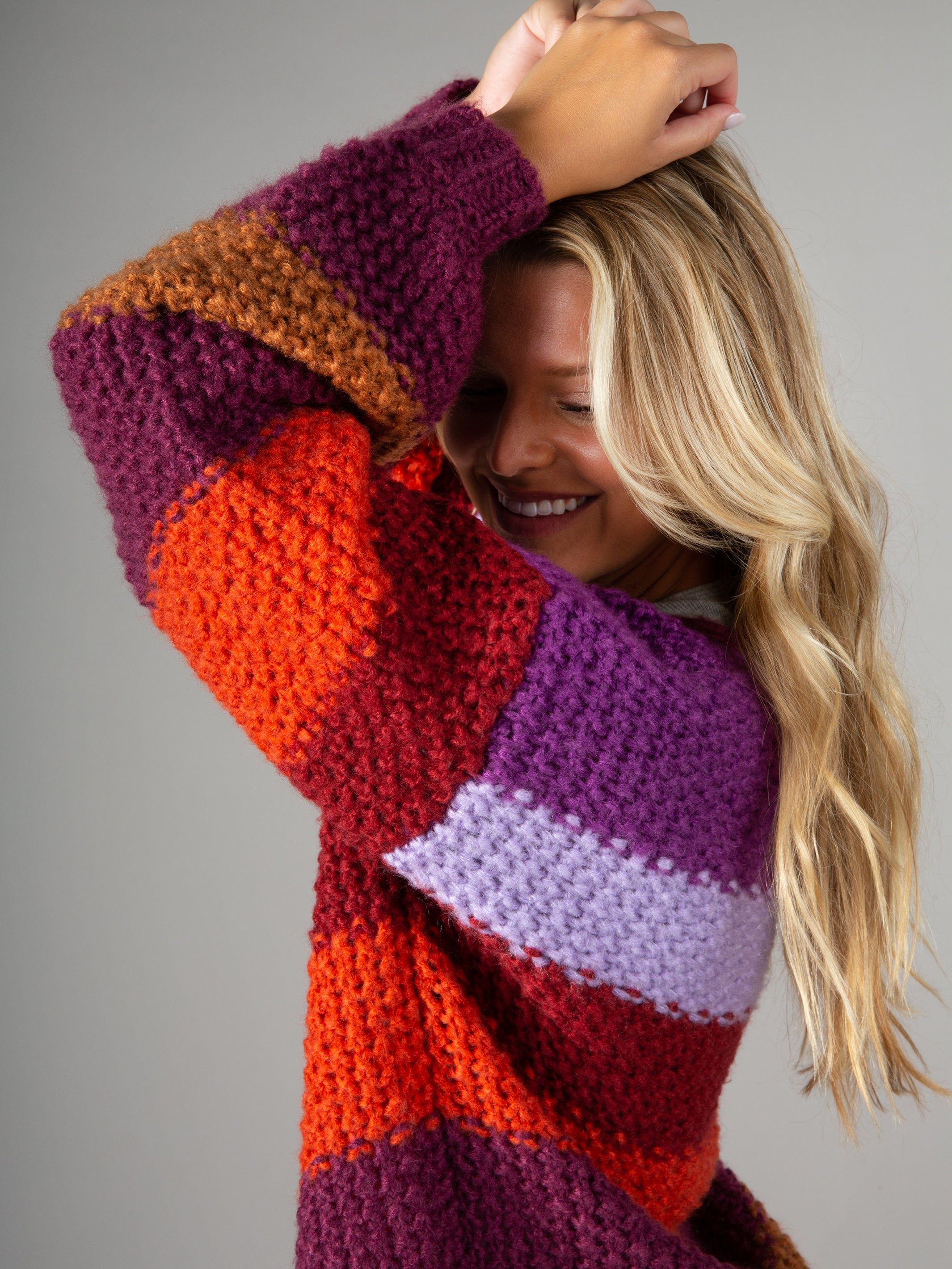 Oversized Striped Cardi Multi sold by NATURAL LIFE product image thumbnail 2