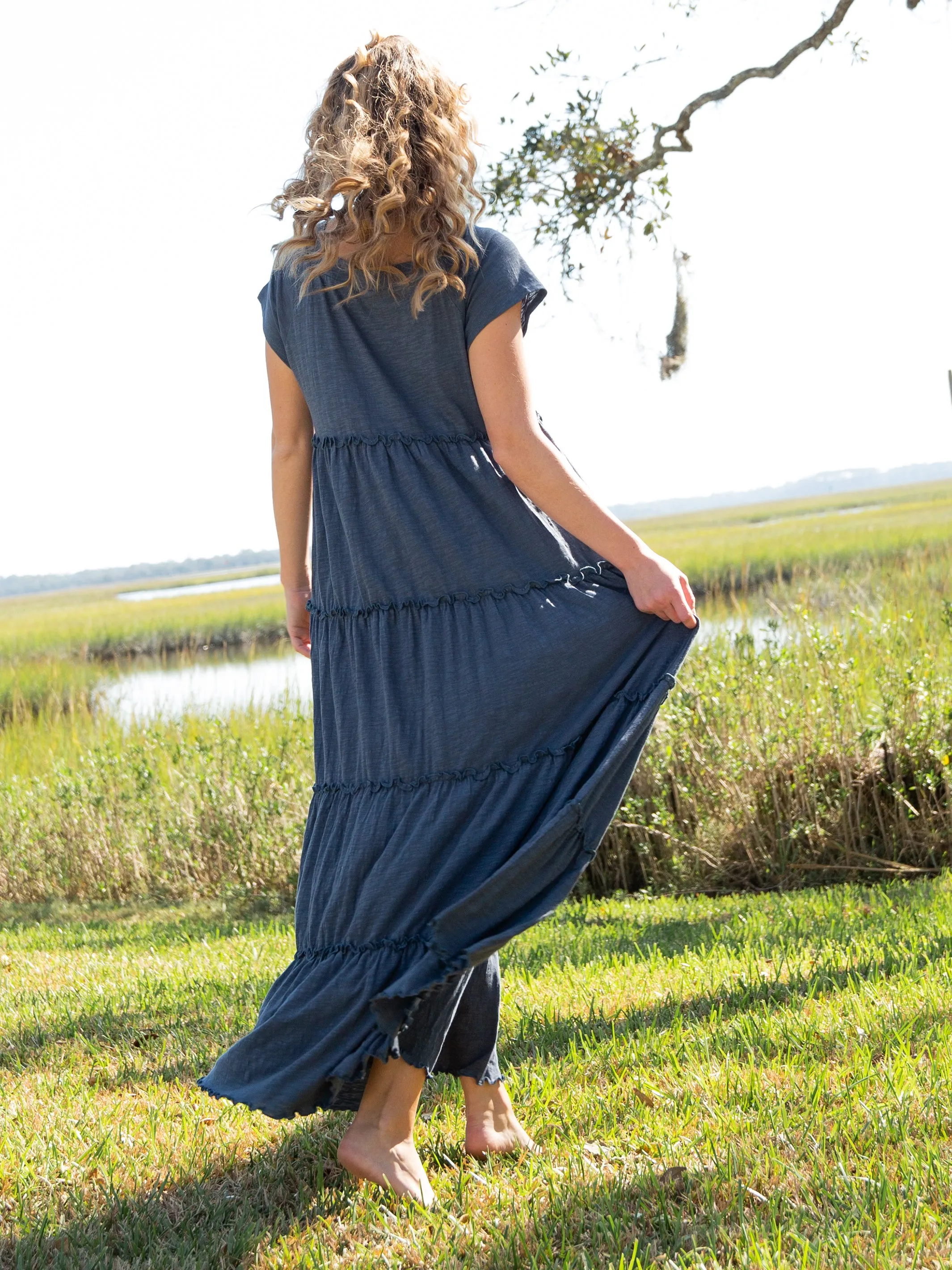 Berkley Cotton Maxi Dress - Indigo sold by NATURAL LIFE product image thumbnail 3
