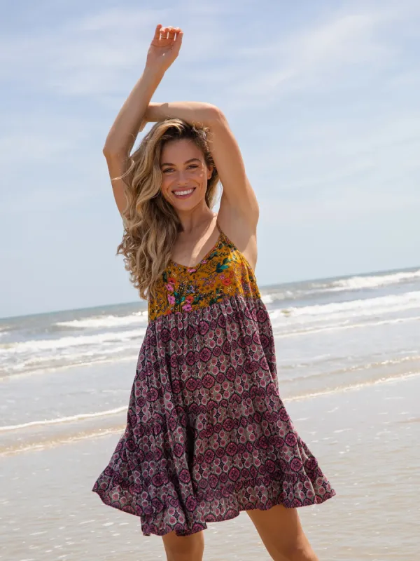 Cleo Tiered Dress - Mixed Medallion Print sold by NATURAL LIFE