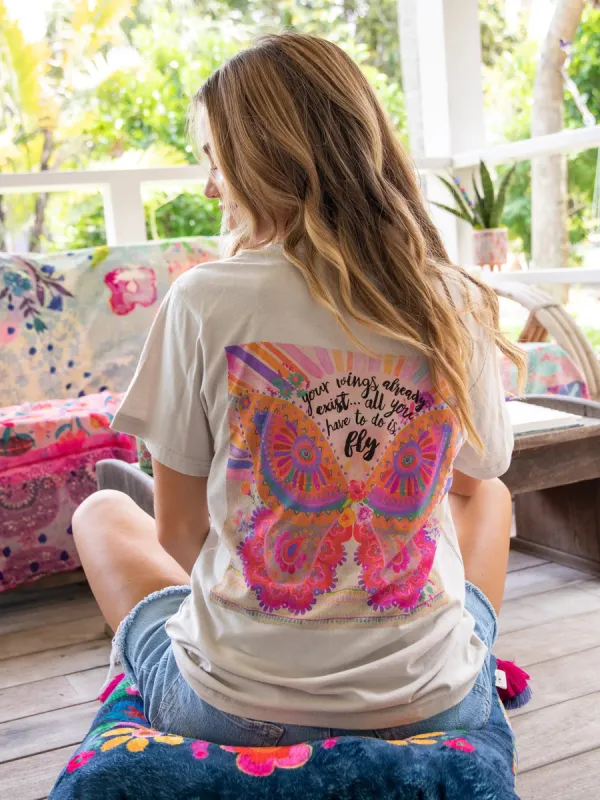 Comfy Tee Shirt - Your Wings Exist sold by NATURAL LIFE