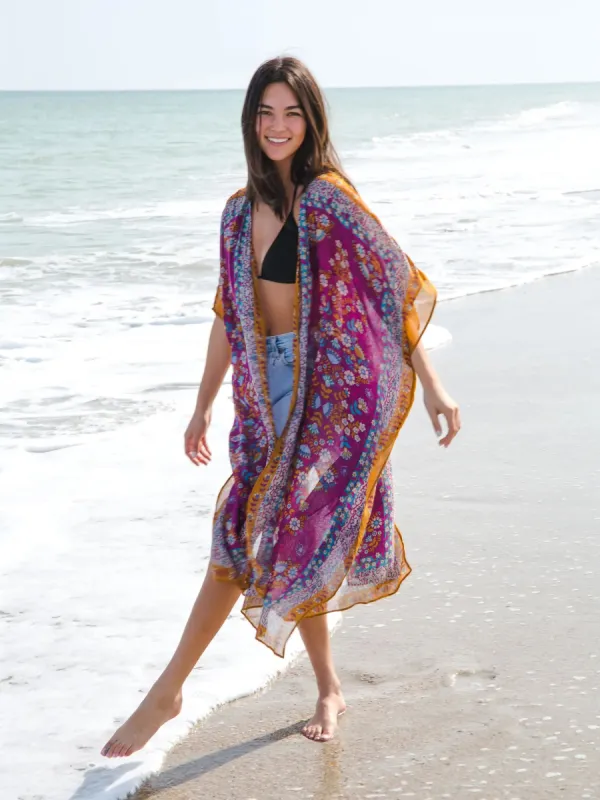 Kelsey Kimono - Purple Mustard Mandala sold by NATURAL LIFE
