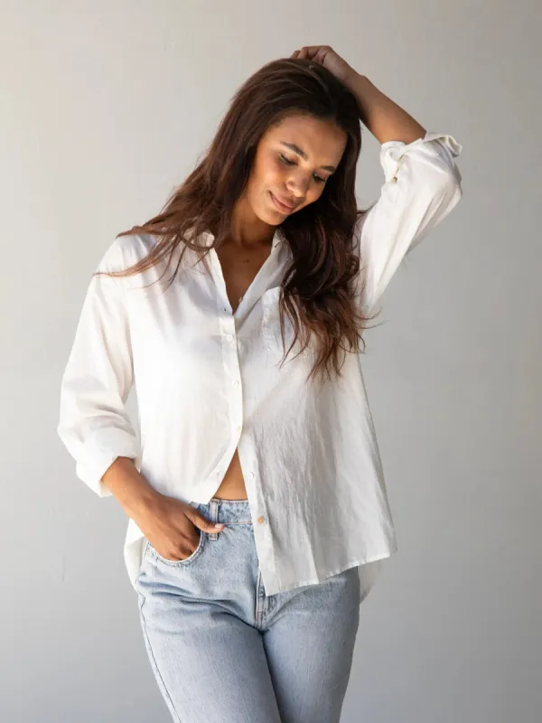 Lived In Button Down Shirt - Off White sold by NATURAL LIFE