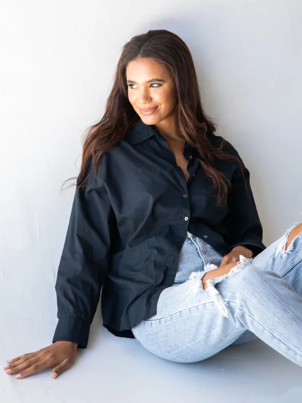 Lived In Button Down Shirt - Black sold by NATURAL LIFE