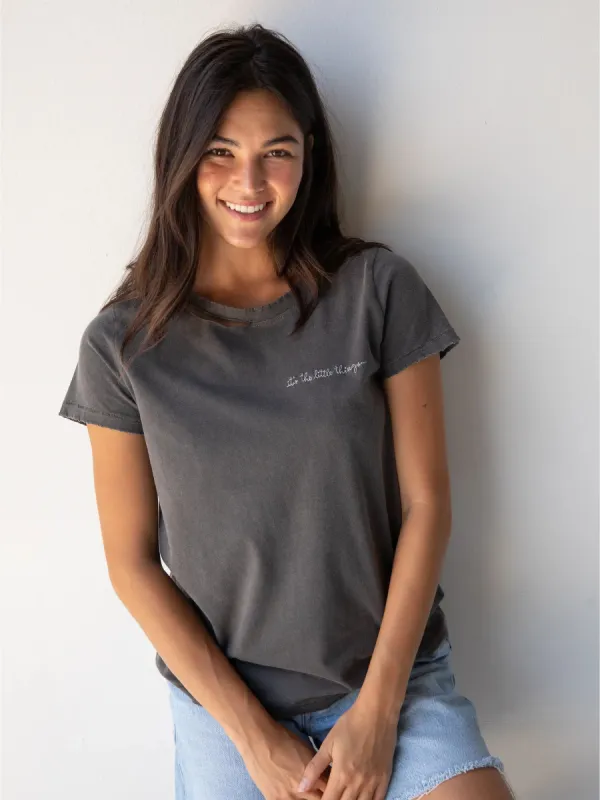 Noah Distressed Tee - Charcoal sold by NATURAL LIFE