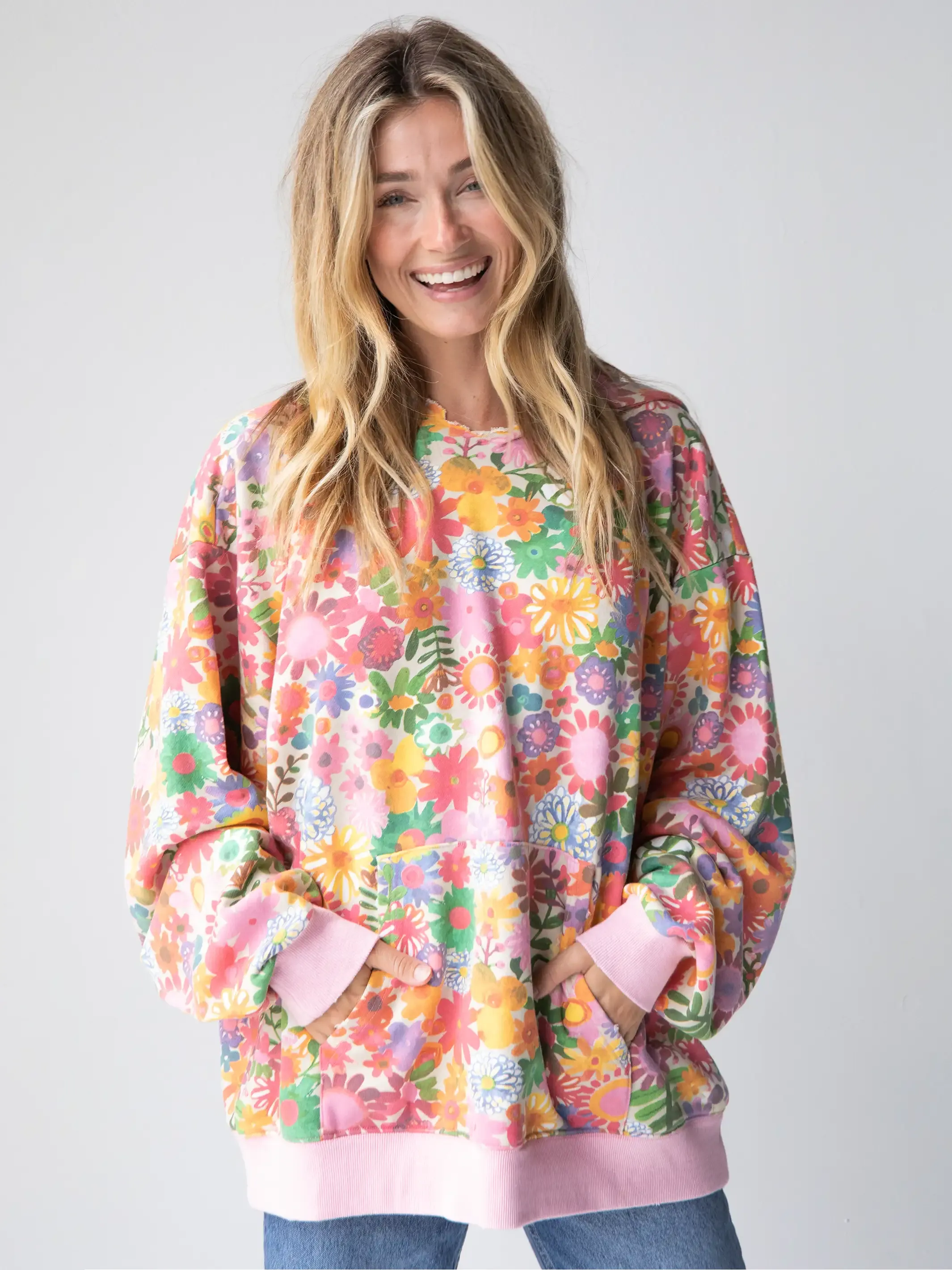 Oversized Printed Sweatshirt - Floral sold by NATURAL LIFE product image thumbnail 2
