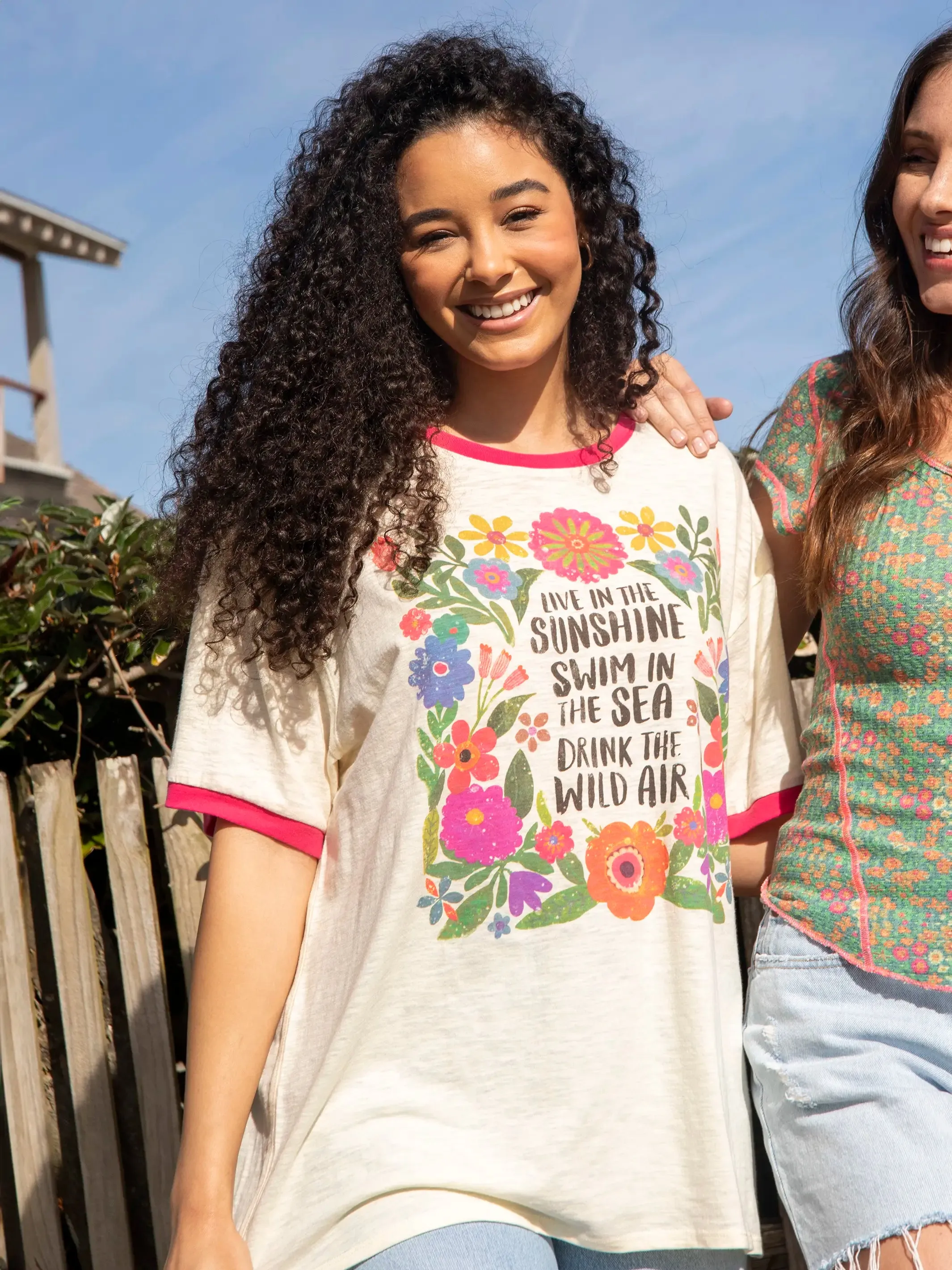 Ringer Oversized Tee Shirt - Sunshine sold by NATURAL LIFE product image thumbnail 3