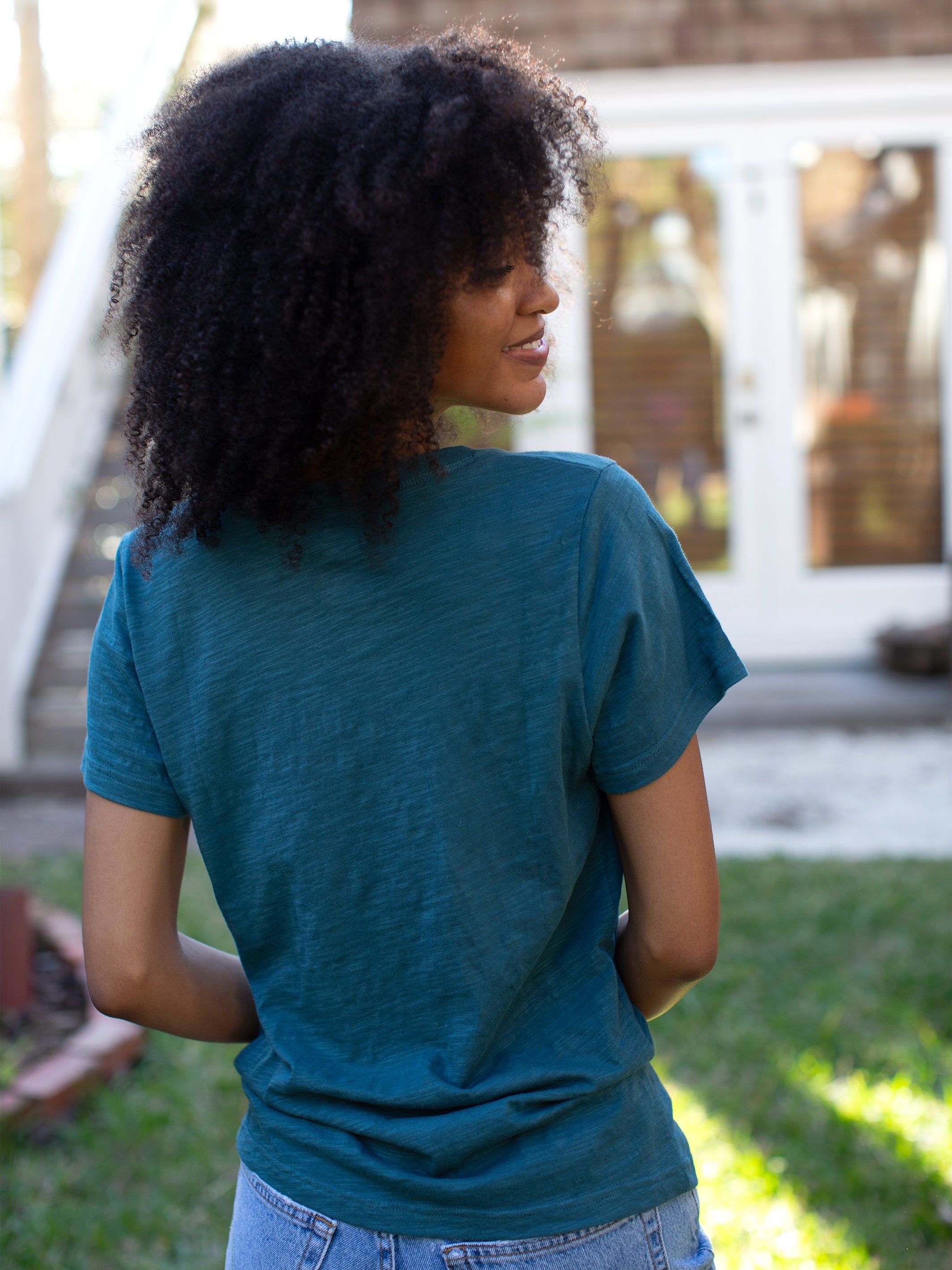 Natural Life Logo Perfect Fit Tee Shirt - Teal sold by NATURAL LIFE product image thumbnail 2