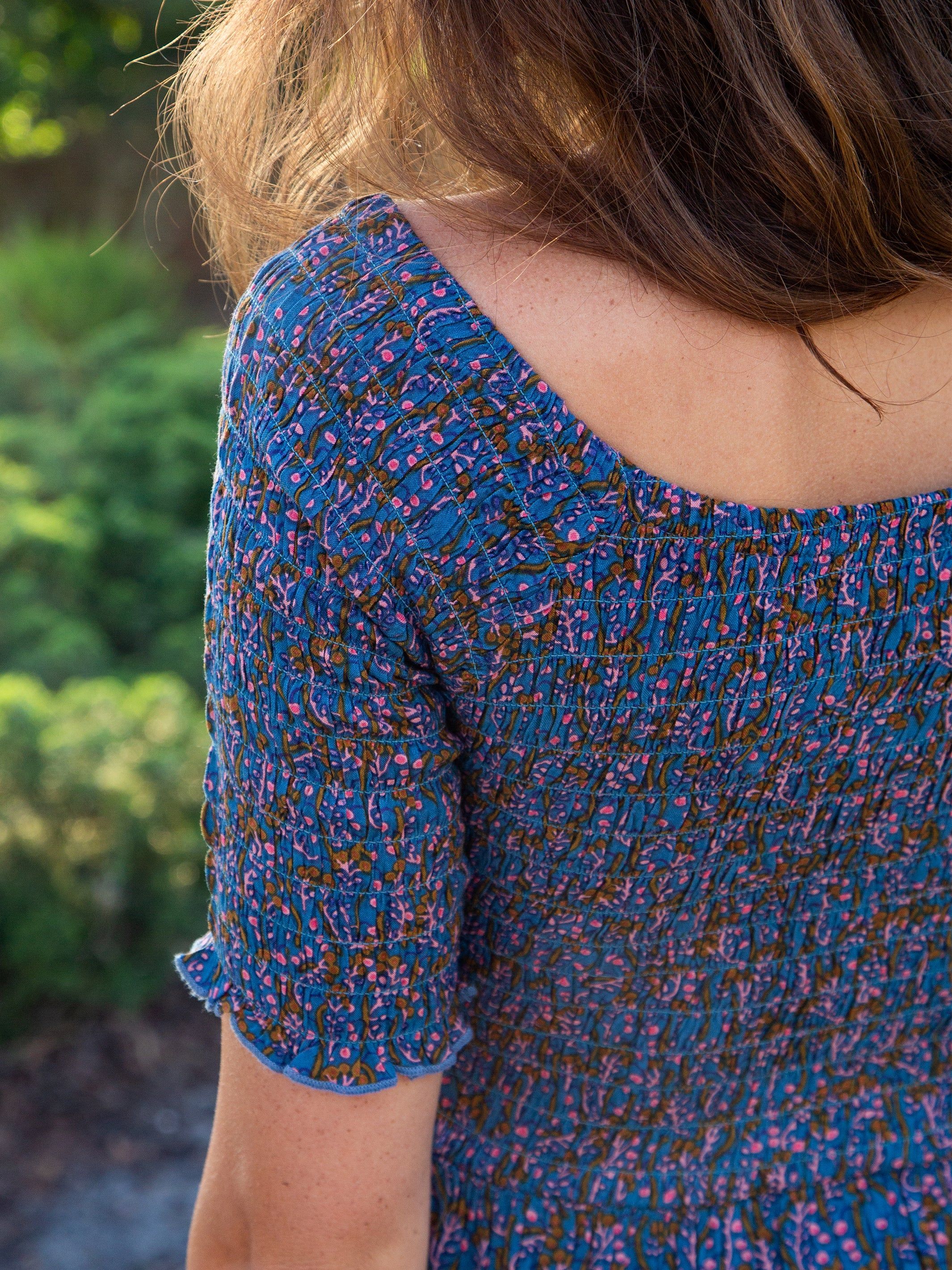 Daisy Tiered Midi Dress - Golden Vines sold by NATURAL LIFE product image thumbnail 3