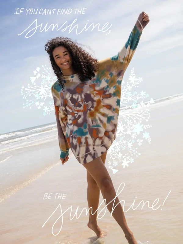 Taylor Oversized Sweater - Sunset Tie-Dye sold by NATURAL LIFE