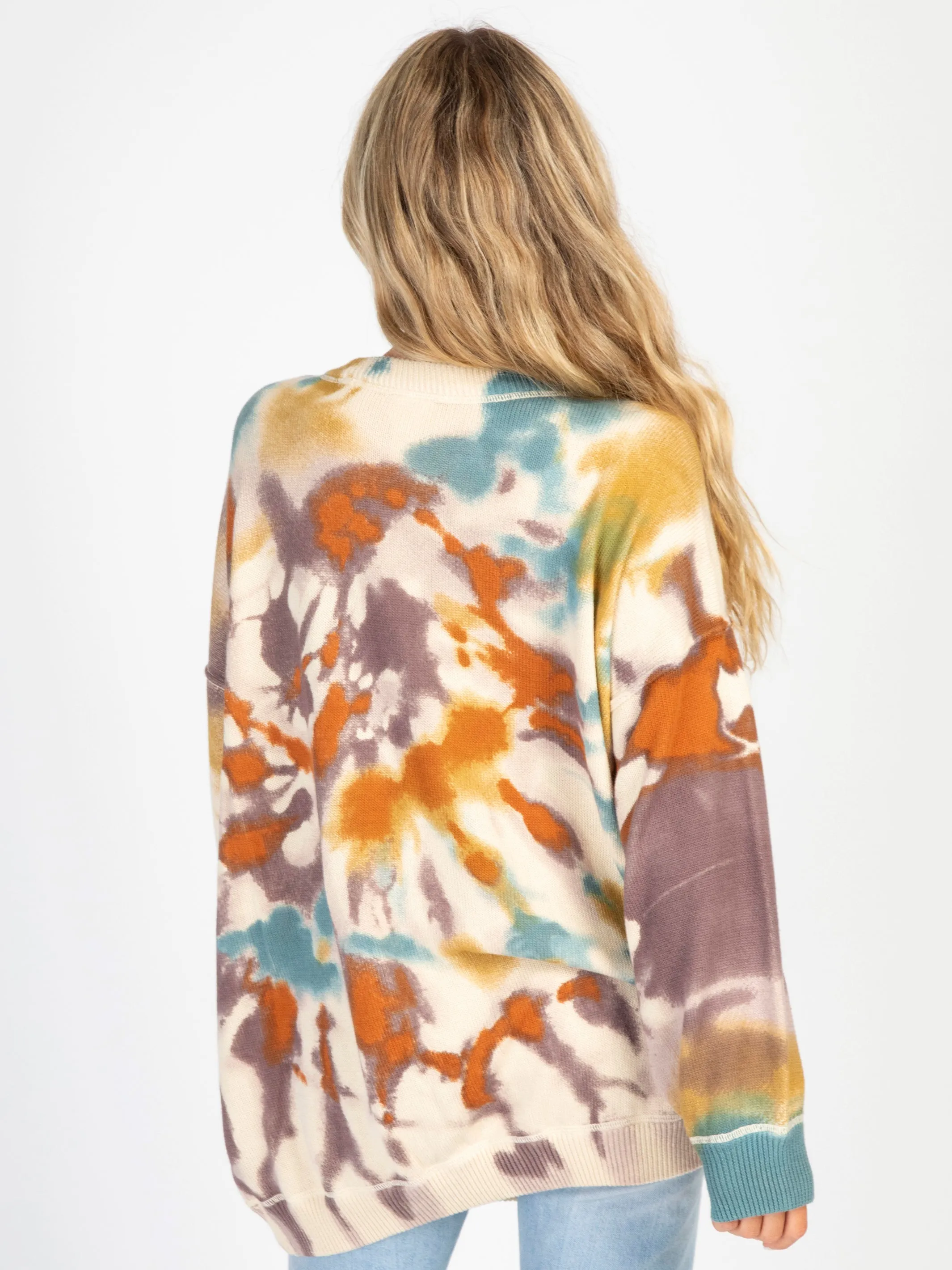 Taylor Oversized Cotton Sweater - Sunset Tie-Dye sold by NATURAL LIFE product image thumbnail 4