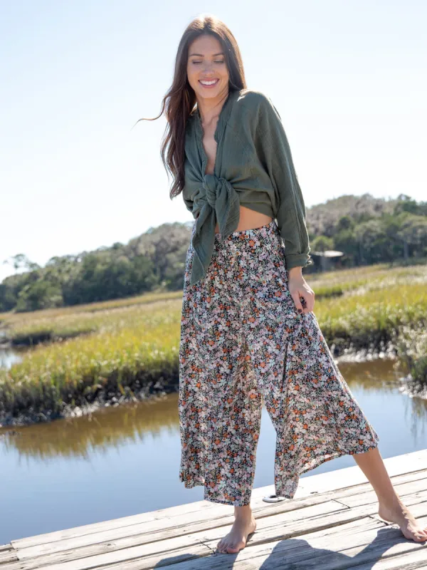 Margot Wide-Leg Palazzo Pant - Multi Floral sold by NATURAL LIFE