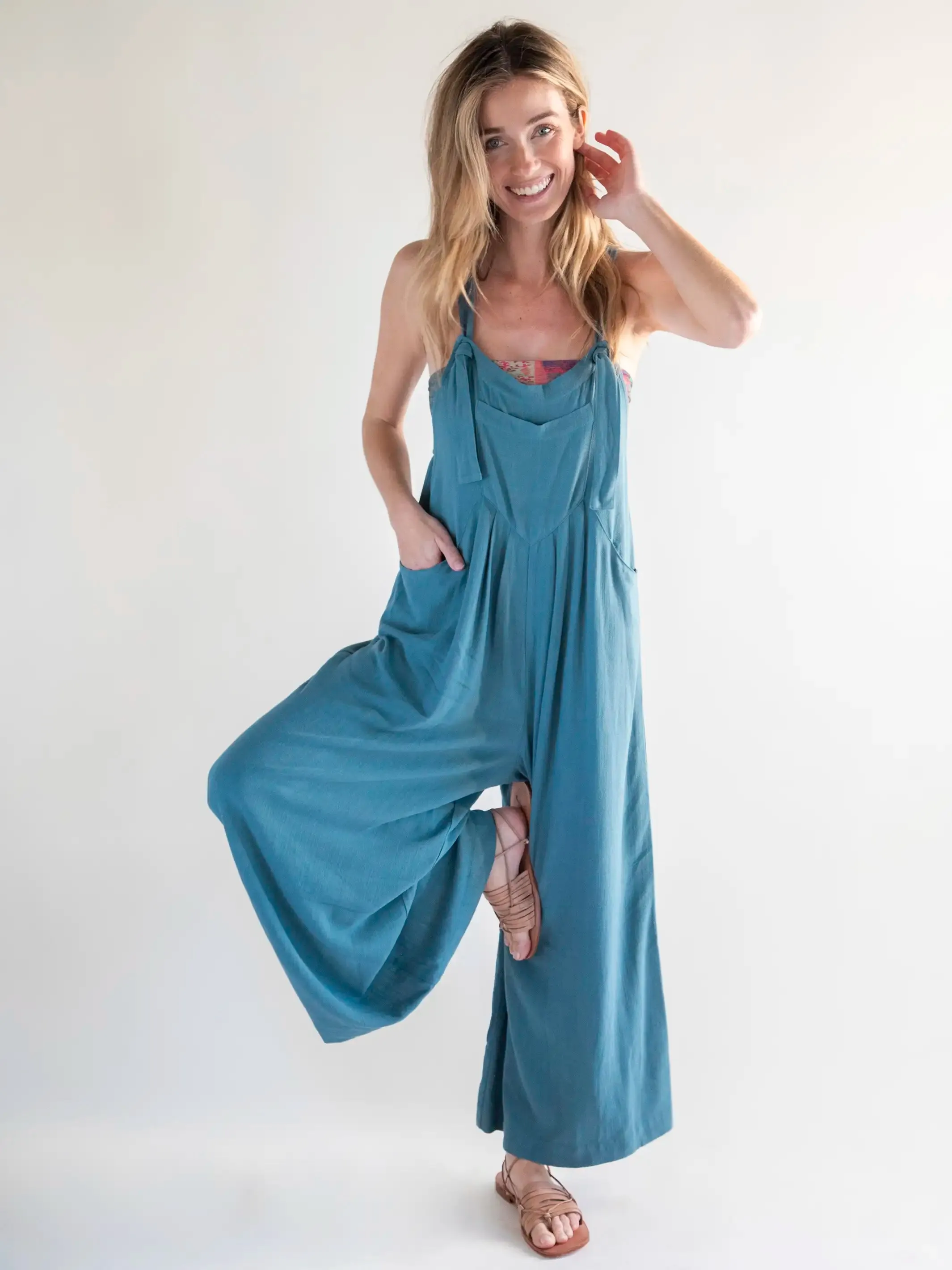 Carrington Jumpsuit - Teal sold by NATURAL LIFE product image thumbnail 3