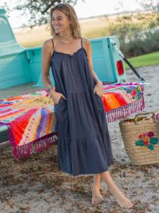 Harley Knit Midi Dress - Navy sold by NATURAL LIFE