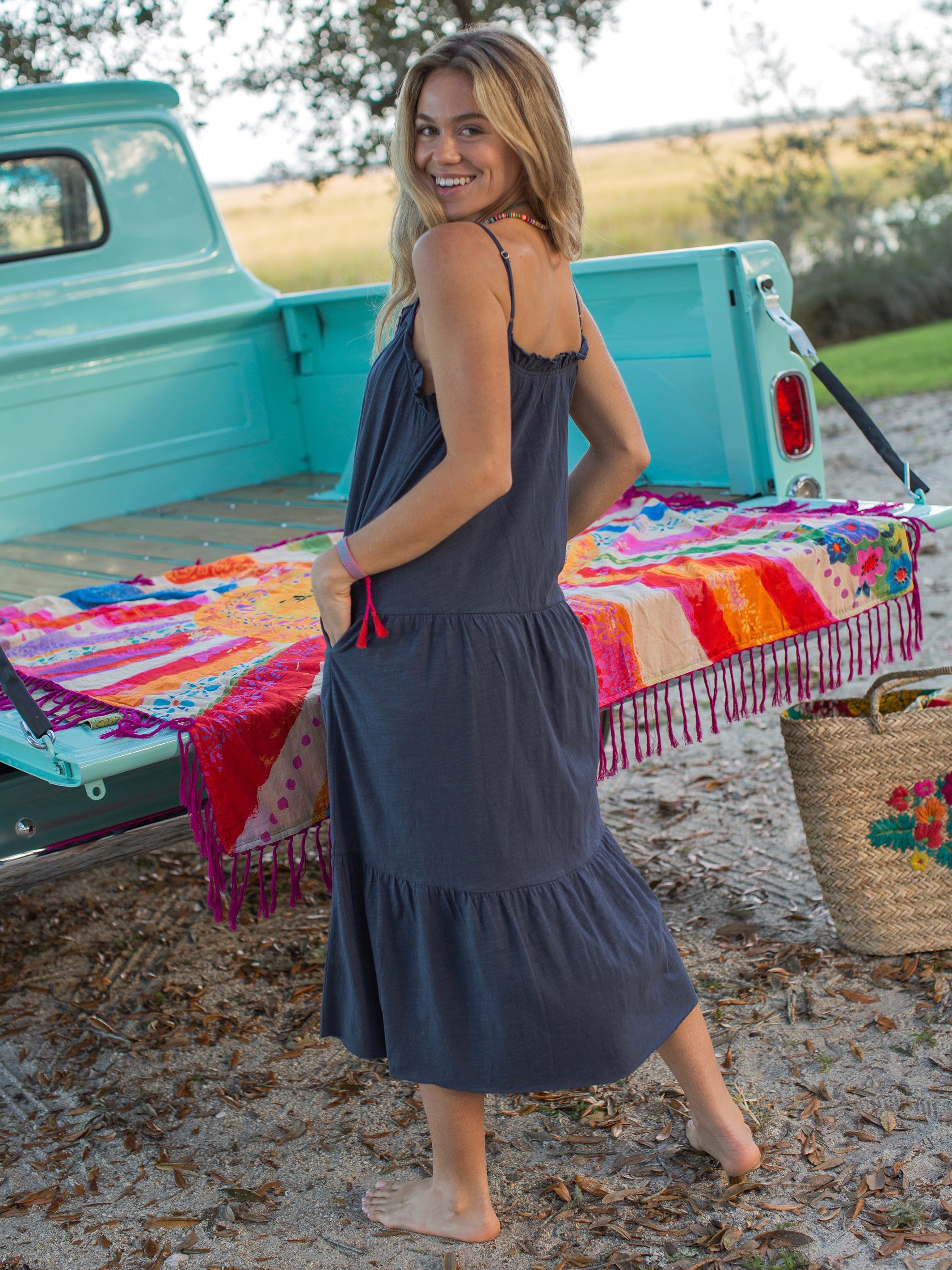 Harley Knit Midi Dress - Navy sold by NATURAL LIFE product image thumbnail 2